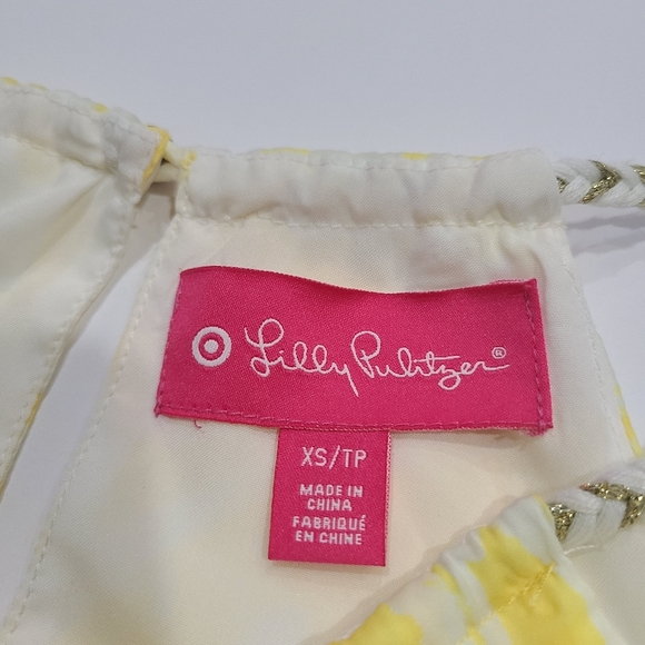 Lilly Pulitzer for Target Yellow and White Sleeveless Top sz.XS - Picture 4 of 9